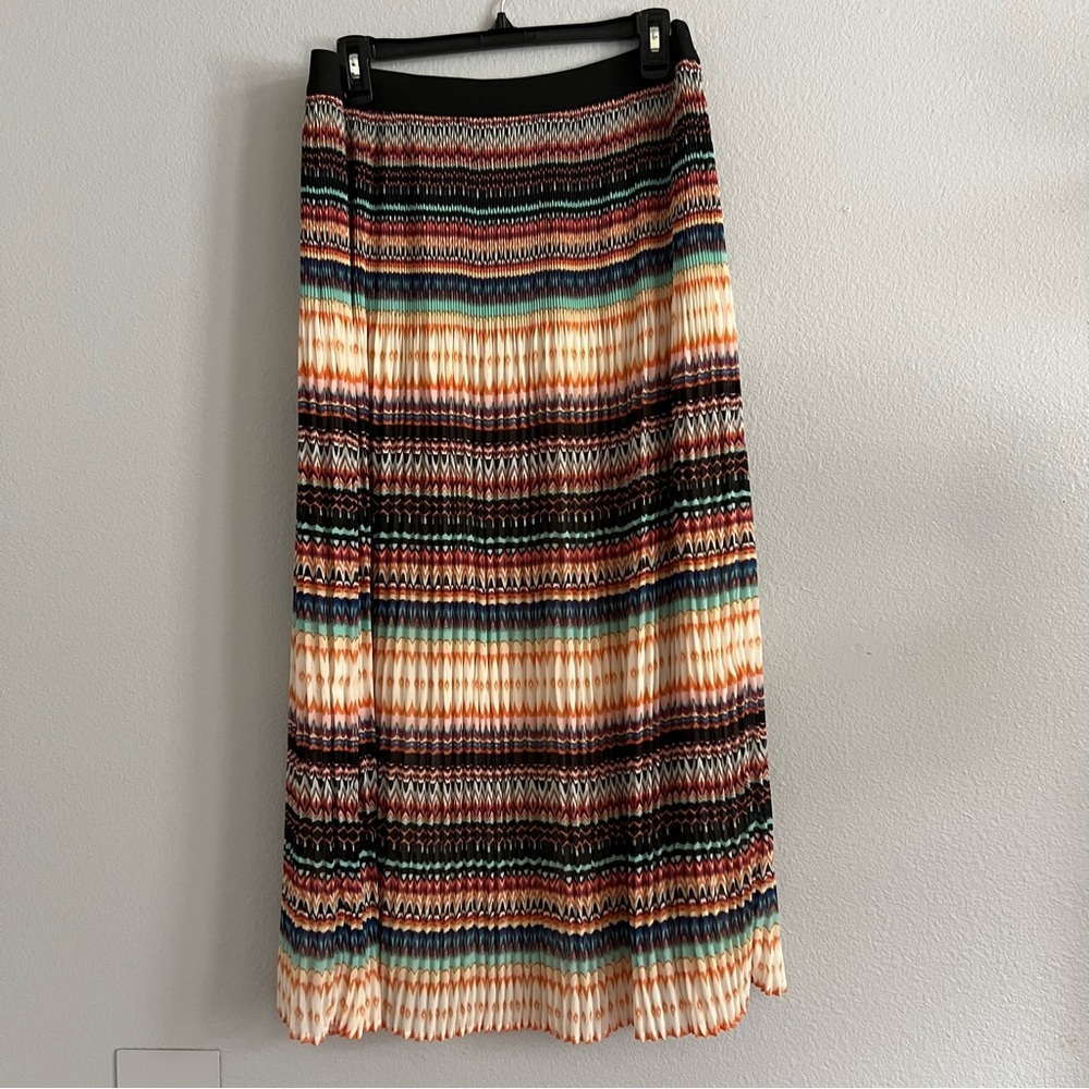 NWOT NY Collection Multicolor Striped Maxi Skirt